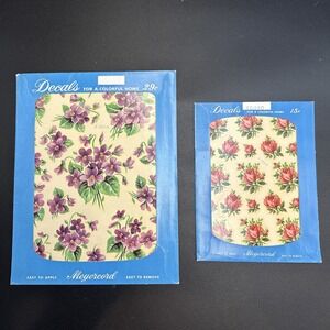 1950s Meyercord Decals Flowers Small And Extra Small (lot Of 2)